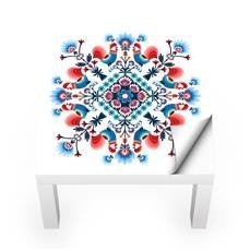 Naklejka na stolik LACK IKEA - Kwiaty łowickie v2 0249