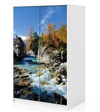 Naklejka na szafę - Rwąca rzeka 0006