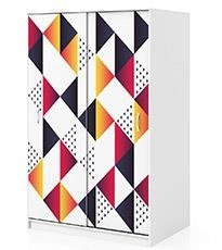 Naklejka na szafę - Trójkąty małe I duże 0343