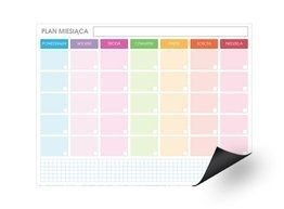 Miesięczny planer magnetyczny - Pastelowe Bloki