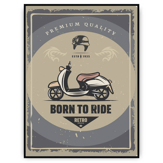 Plakat - Born to ride