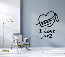 Naklejka na ścianę - I Love Jazz