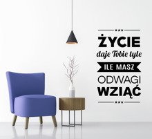 Naklejka na ścianę Ile Daje Życie