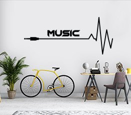 Naklejka na ścianę - Muzyczna Linia Życia