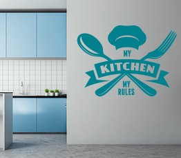 Naklejka na ścianę - My Kitchen My Rules - 0019