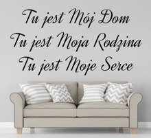 Naklejka na ścianę Tu jest mój dom