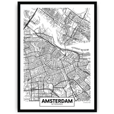 Plakat na białym tle - Amsterdam
