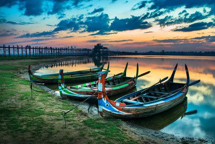 Fototapeta - Jezioro w Myanmar - 0755