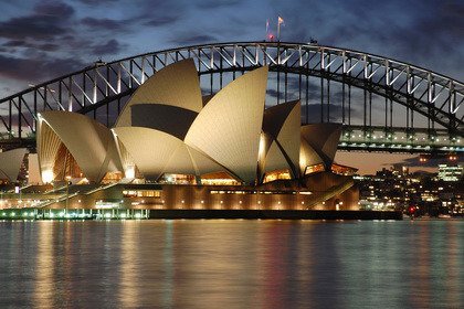 Fototapeta - Opera w Sydney z Harbour Bridge_ - 0179