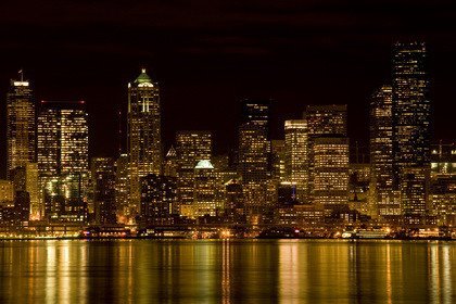Fototapeta - Seattle nocą - 0221