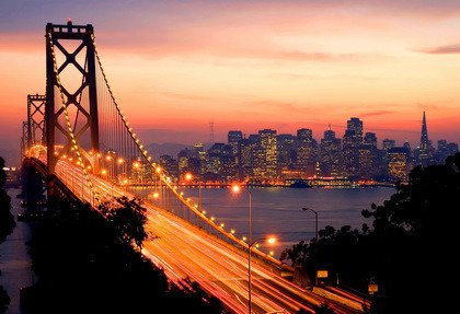 Fototapeta - zachód słońca w San Francisco - 0277
