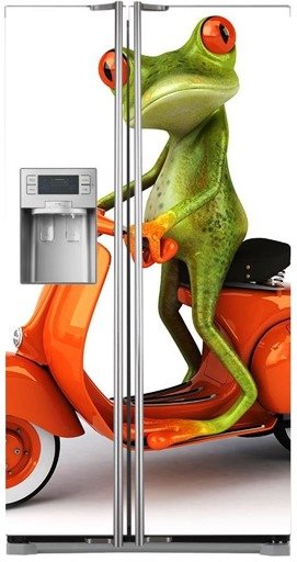 Mata na lodówkę side-by-side - Crazy frog 0090