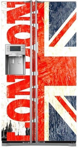 Mata na lodówkę side-by-side - London flag 0414