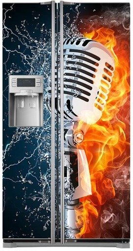 Mata na lodówkę side-by-side - Mikrofon w ogniu i wodzie 0398