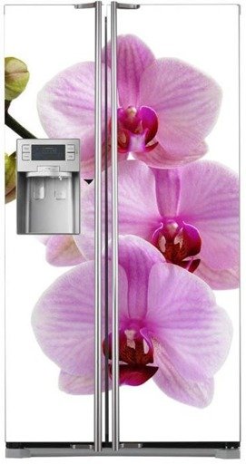 Mata na lodówkę side-by-side - Różowa orchidea 0139
