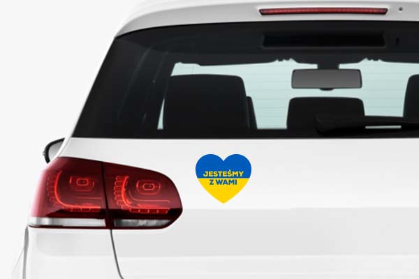 Naklejka na auto Solidarni z Ukrainą v2