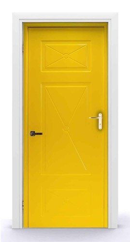 Naklejka na drzwi - Żółte drzwi 0598