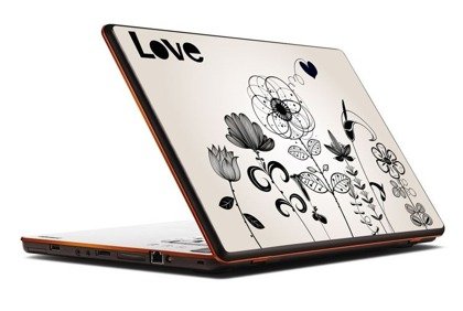 Naklejka na laptopa - Miłosne kwiatki 0147