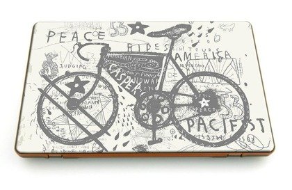 Naklejka na laptopa - Pacyfistyczny rower 0257