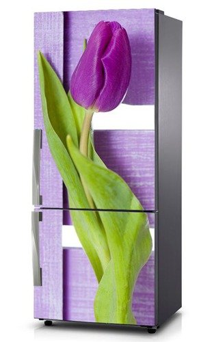 Naklejka na lodówkę - Fioletowy tulipan 0403
