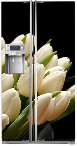 Naklejka na lodówkę side-by-side - Bukiet tulipanów 0049
