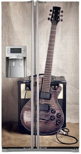 Naklejka na lodówkę side-by-side - Gitara elektryczna 0451