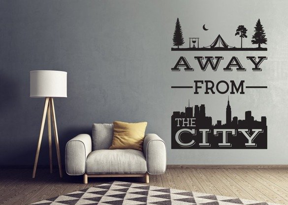Naklejka na ścianę - Away From City