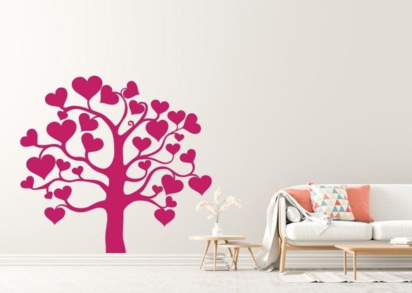 Naklejka na ścianę - Drzewo miłości