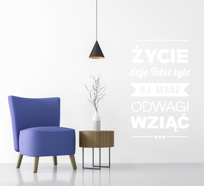 Naklejka na ścianę Ile Daje Życie