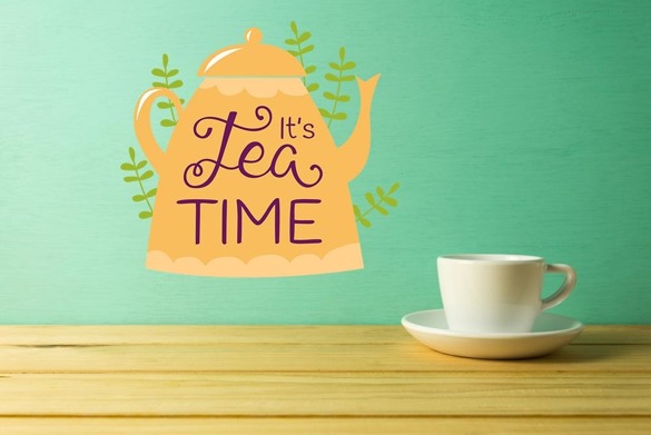 Naklejka na ścianę - Its tea time v2 - 0122