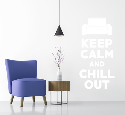 Naklejka na ścianę Keep calm and Chill out
