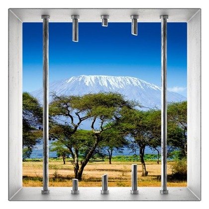 Naklejka na ścianę Okno 3D Kilimandżaro 0023