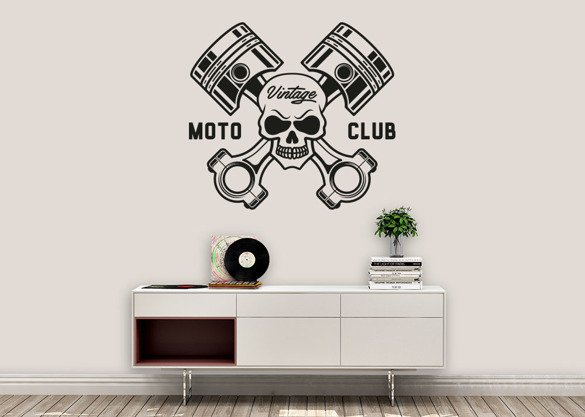 Naklejka na ścianę - Vintage Moto Club