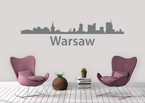 Naklejka na ścianę - Warszawa