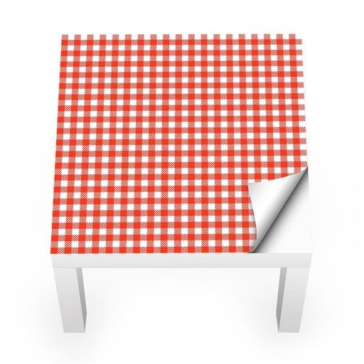 Naklejka na stolik LACK IKEA - Czerwona cerata 0147