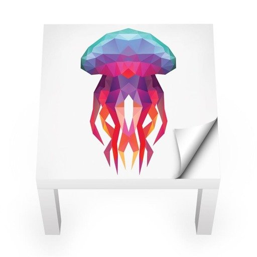 Naklejka na stolik LACK IKEA - Kolorowa meduza 0189