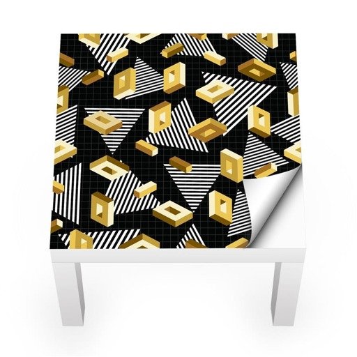 Naklejka na stolik LACK IKEA - Retro abstrakcja 0195