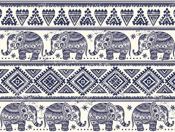 Naklejka na szafę - Hinduskie słonie 0312