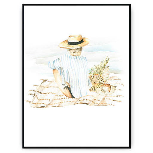 Plakat - Kobieta na plaży