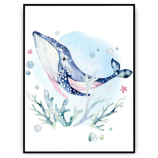 Plakat - Wieloryb w głębinach