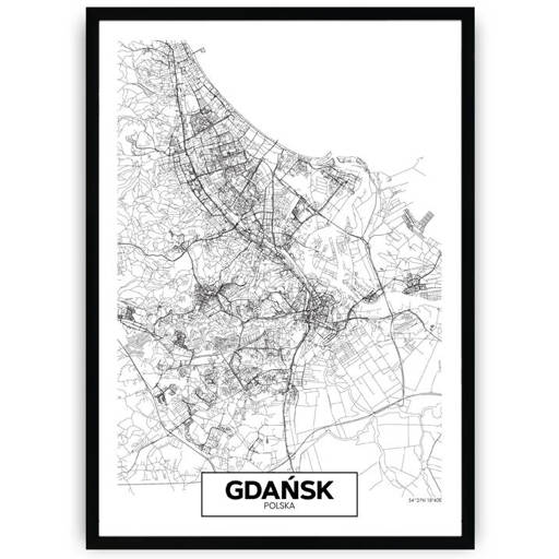 Plakat na białym tle - Gdańsk