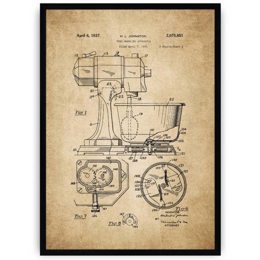 Plakat na starym papierze - mikser