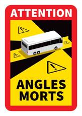 Naklejka ANGLES MORTS Autobus - martwe pole