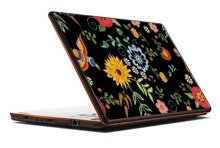 Naklejka na laptopa - Haftowane kwiaty 0300