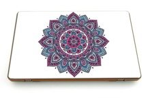 Naklejka na laptopa - Indiański floral 0304