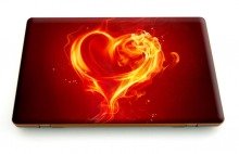 Naklejka na laptopa - Ogniste serce 0017