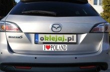 Naklejka na samochód I Love Poland