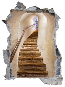 Naklejka na ścianę Dziura 3D - Kamienne schody 0255