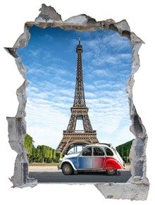Naklejka na ścianę Dziura 3D - Paryski klimat 0253