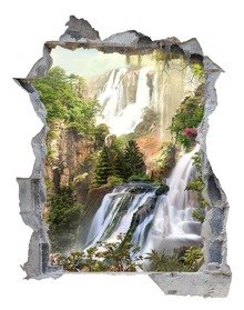 Naklejka na ścianę Dziura 3D Rajski wodospad 0051